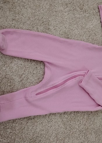 Pembe Fermuarlı Bebek Kız Tulumu