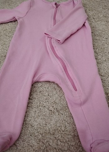 HelloBaby Pembe Fermuarlı Bebek Kız Tulumu