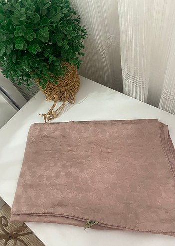 Beden Kadın Mavi Parlak jakarlı şal
