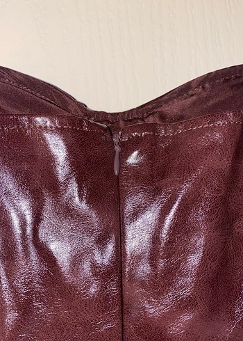 Bordo Mini Elbise - Görsel 2