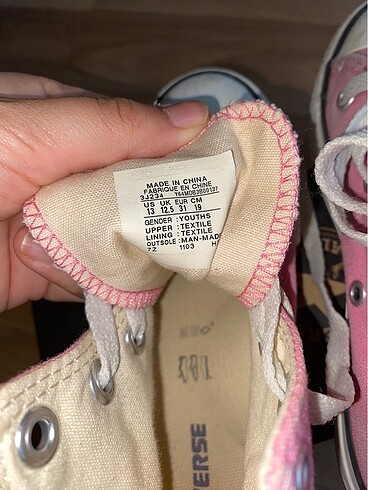31 Beden pembe Renk Converse pembe ayakkabı