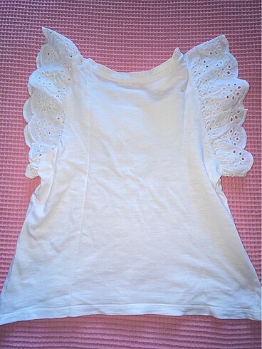 7 Yaş Beden beyaz Renk H&M beyaz tshirt