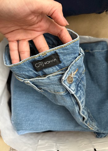 Kadın Mavi Denim Regular Fit Kot Pantolon - Görsel 3