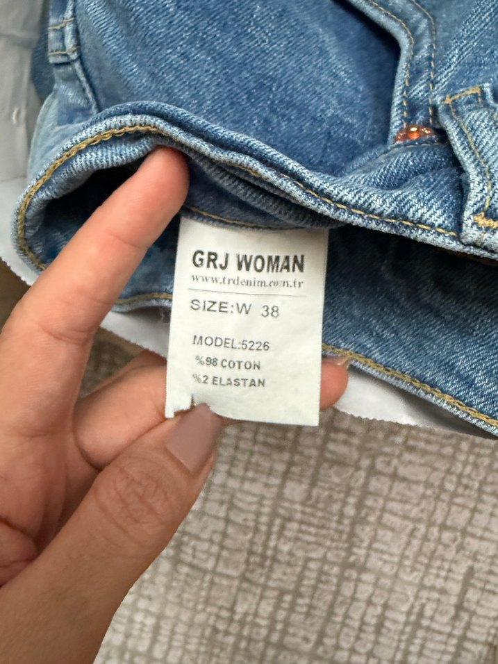 Kadın Mavi Denim Regular Fit Kot Pantolon - Görsel 4