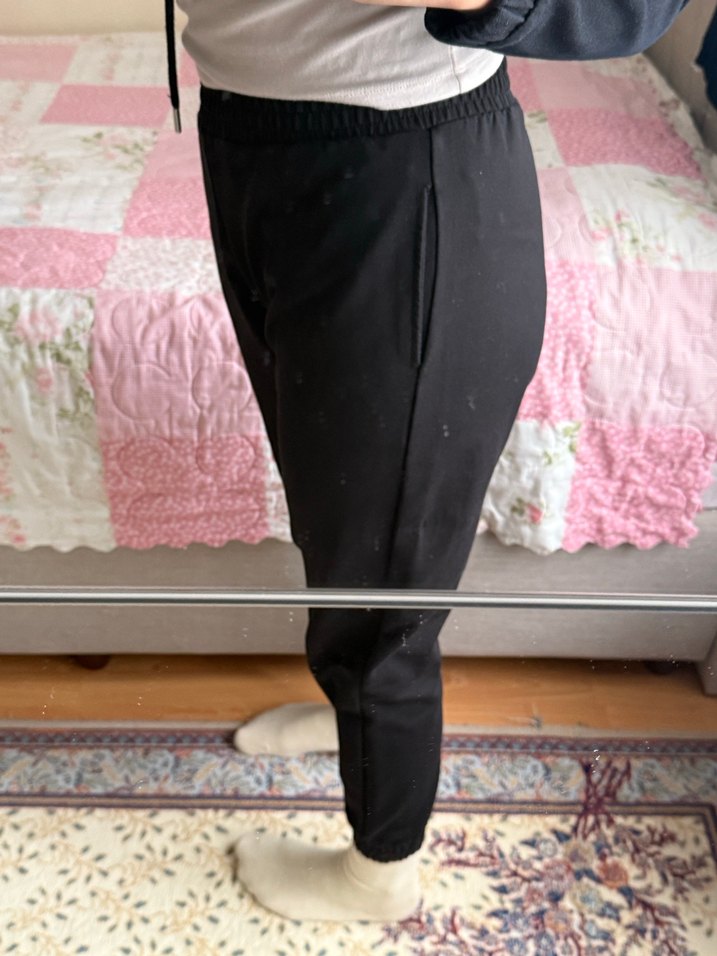 Kadın Siyah Rahat Kesim Eşofman Altı - Görsel 2