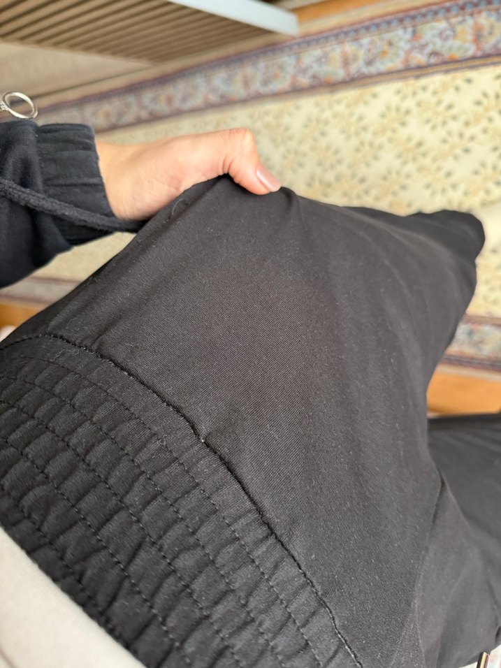 Kadın Siyah Rahat Kesim Eşofman Altı - Görsel 3