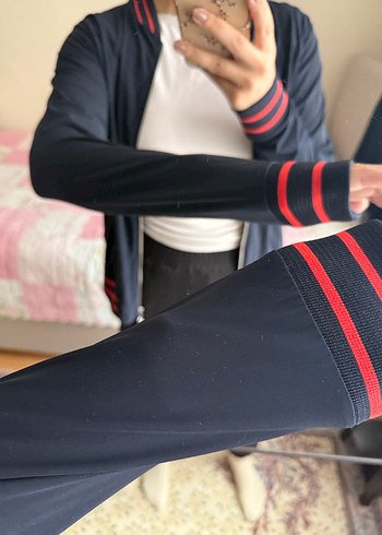 Siyah Kadın Fermuarlı Spor Ceket - Görsel 5