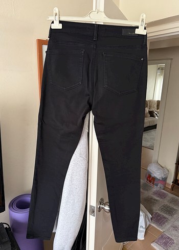 Siyah Rahat Kesim Kadın Pantolon - Görsel 2