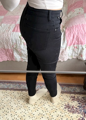 Siyah Rahat Kesim Kadın Pantolon - Görsel 4