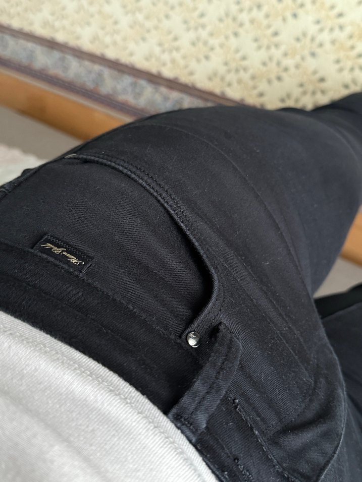 Siyah Rahat Kesim Kadın Pantolon - Görsel 5