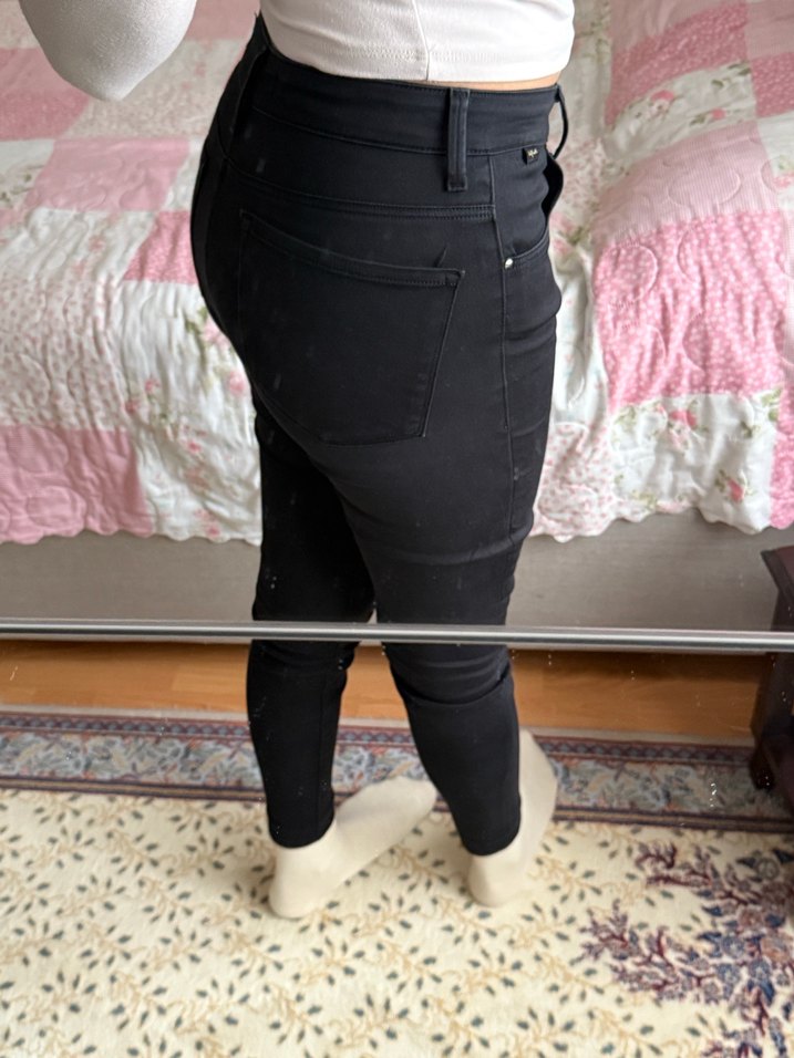 Siyah Rahat Kesim Kadın Pantolon - Görsel 4