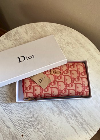 Dior Pudra Renkli Baskılı Kadın Cüzdan