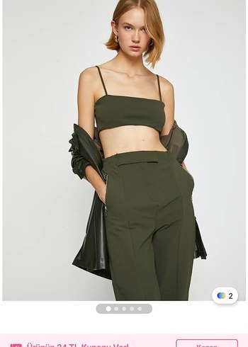 Koton Haki Midi Normcore Atlet crop