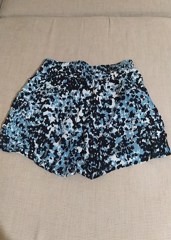 Kadın Mavi Tie-Dye Mini Şort