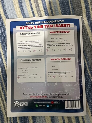 Ayt matematik sınav