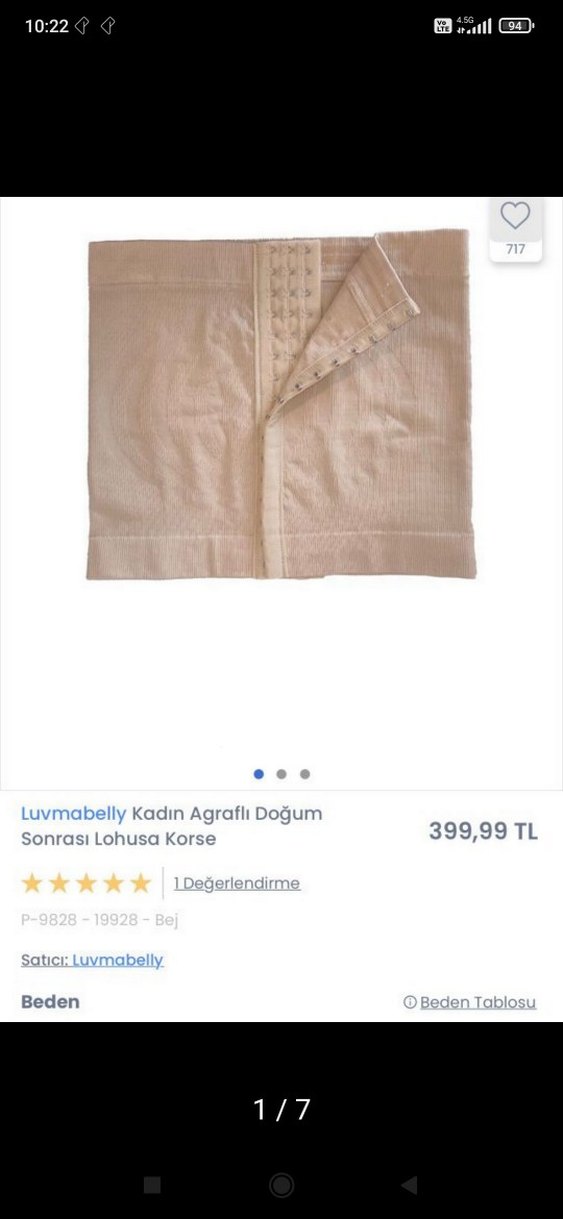 Luvmabelly Kadın Doğum Sonrası Lohusa Korse Bej - Görsel 4