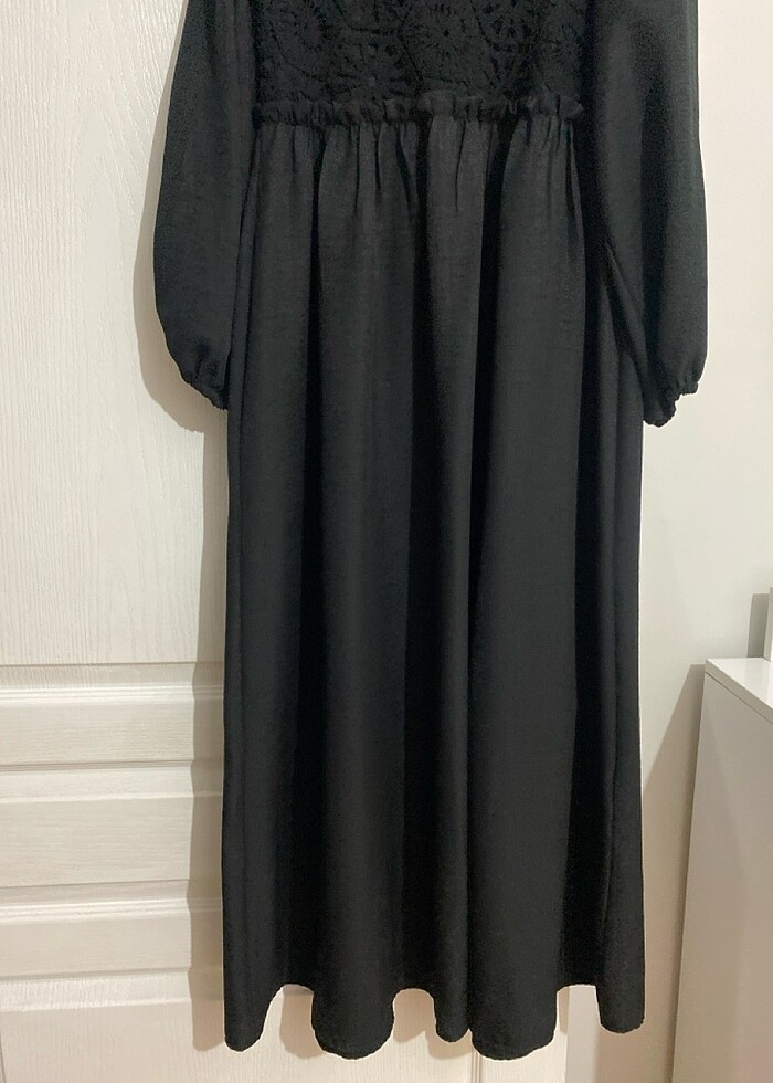 Önü dantelli elbise - Görsel 5