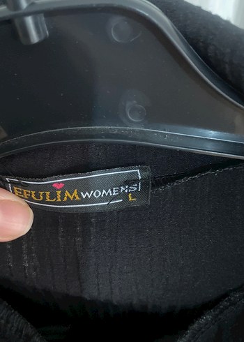 Siyah Uzun Kollu Pilili Keten Elbise - Görsel 6