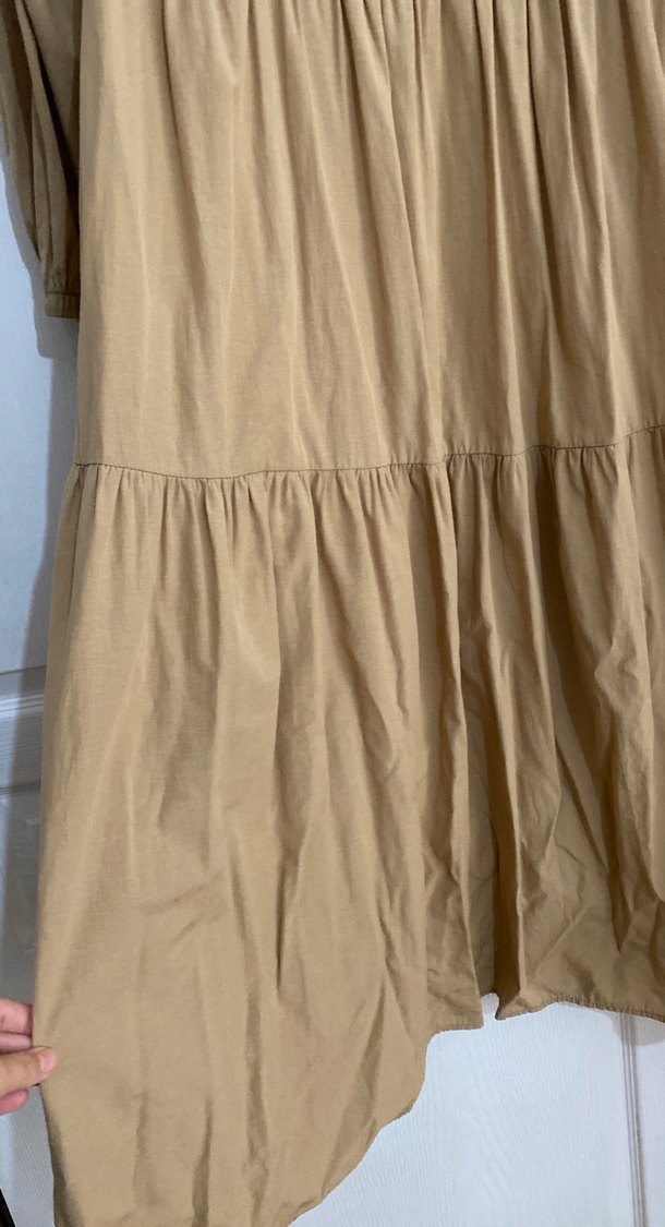 Bej Uzun Kollu Bohem Elbise - Görsel 3