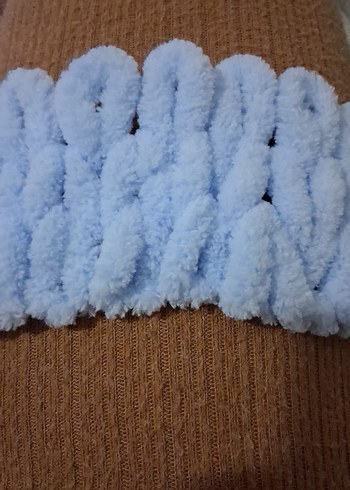 Mavi Örgü Bebek Battaniyesi - Görsel 6