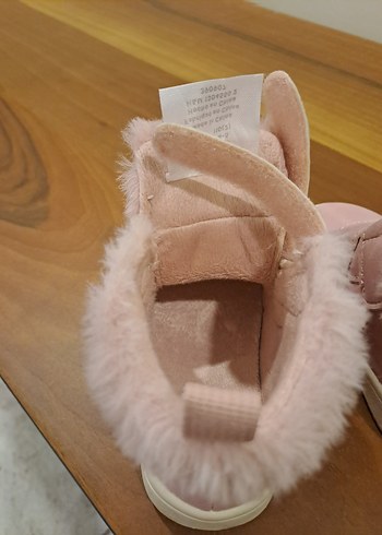 Kız Bebek Pembe Tüylü İlk Adım Ayakkabısı - Görsel 4