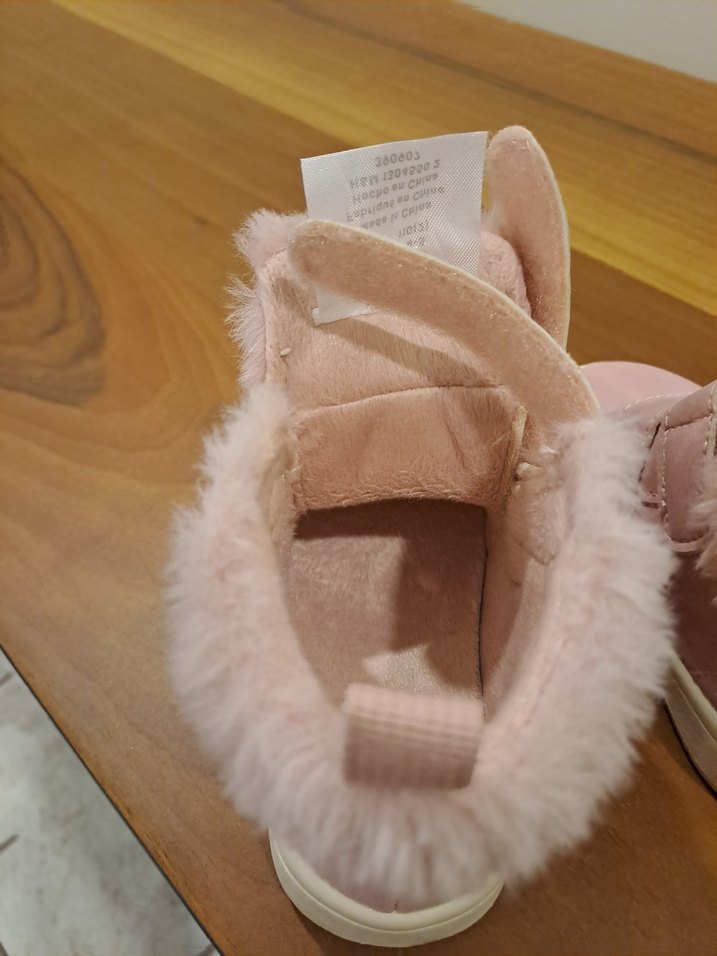 Kız Bebek Pembe Tüylü İlk Adım Ayakkabısı - Görsel 4