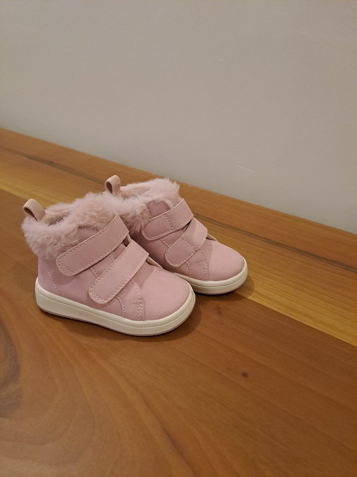 Kız Bebek Pembe Tüylü İlk Adım Ayakkabısı - Görsel 2