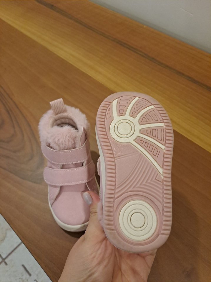 Kız Bebek Pembe Tüylü İlk Adım Ayakkabısı - Görsel 3