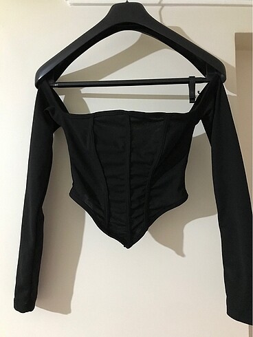 s Beden siyah Renk TRENDYOL CROP
