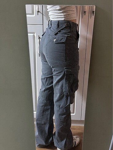 Bershka gri kargo pantolon