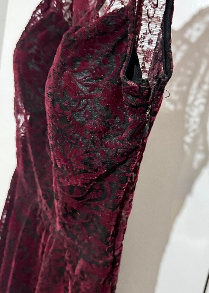 Kadife elbise - Görsel 4