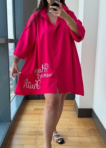 Poplin Gömlek Elbise  - Görsel 10