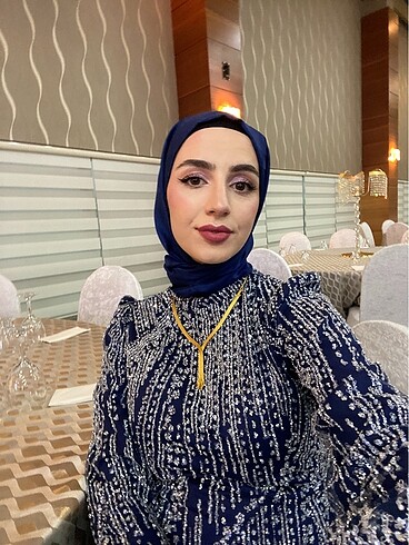 Zara Mavi taşlı elbise