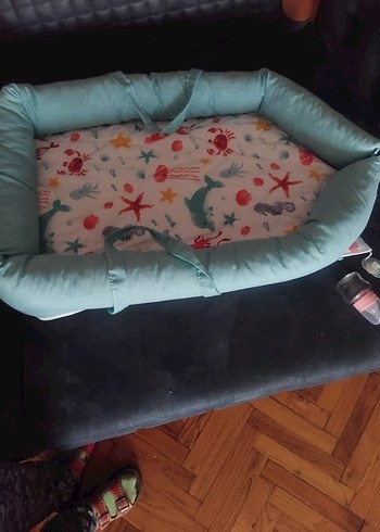 Turkuaz Desenli Bebek Uyku Minderi - Görsel 2