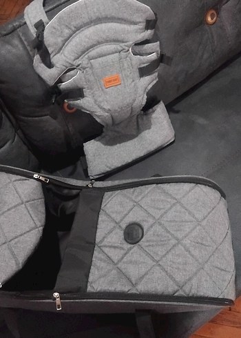 Gri Bebek Taşıyıcı ve Taşıma Çantası - Görsel 3