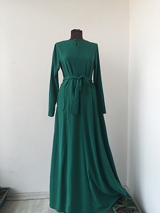 Abiye elbise Mevlana model Zümrüt yeşili