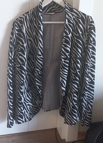 diğer Beden Zebra desen blazer ceket