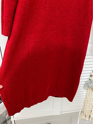 l Beden kırmızı Renk Uzun Triko Kazak/Elbise