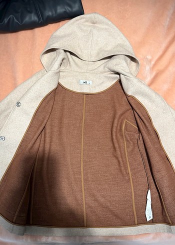 ADL Bej Midi İnce kaban - Görsel 2