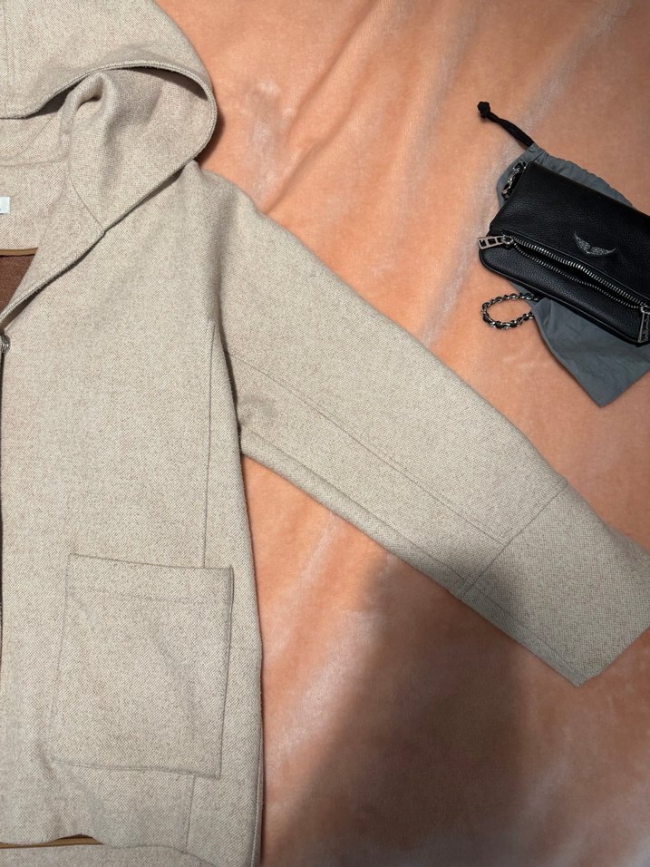 ADL Bej Midi İnce kaban - Görsel 4