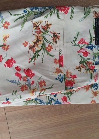 LC Waikiki Çiçek Desenli Kadın Mini Kumaş Pantolon