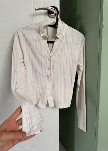 Düğmeli Beyaz üst - Görsel 2