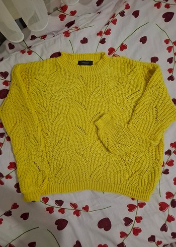 s Beden PRIMARK SARI RENK ÖRGÜ KAZAK