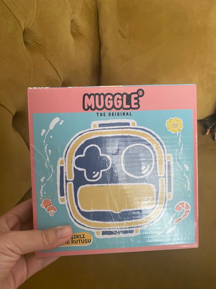 Muggle Çatal Kaşıklı Beslenme Kutusu - Pastel Pembe - Görsel 2