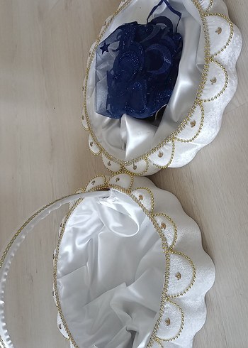 Diğer Dantel Detaylı Beyaz Düğün Sepeti