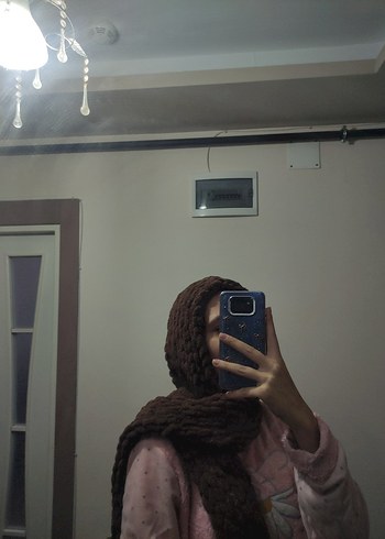 Puffy ipten kapşonlu atkı - Görsel 4