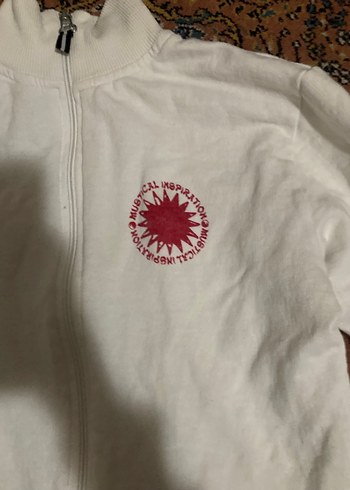 Zara Beyaz Fermuarlı hırka