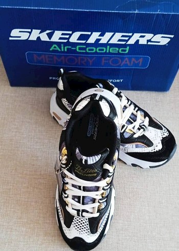 Skechers Beyaz-Siyah Platform Spor Ayakkabı - Görsel 6