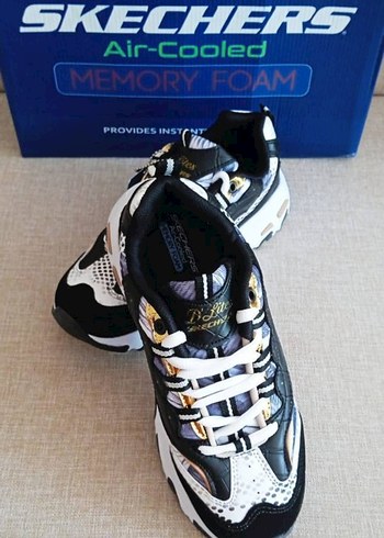 Skechers Beyaz-Siyah Platform Spor Ayakkabı - Görsel 5