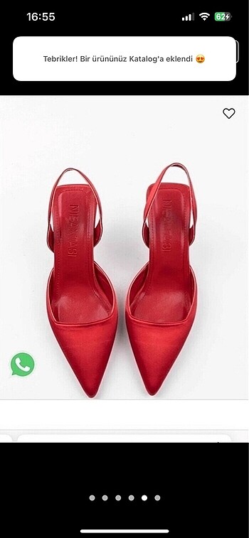37 Beden kırmızı Renk Stiletto